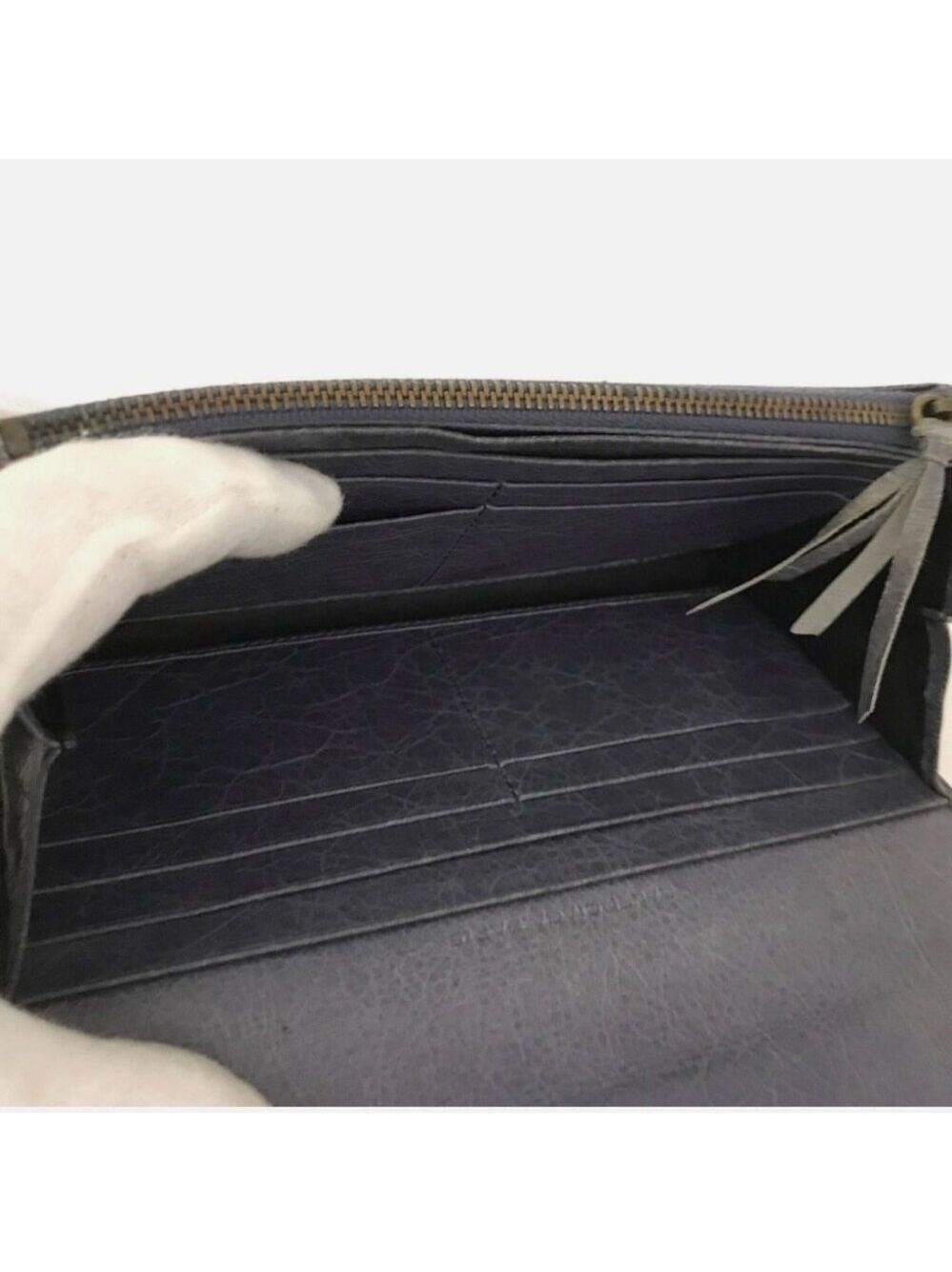 BALENCIAGA Classic Continental Leather Long Bifold Wallet Excellent Condition - Picture 6 of 8